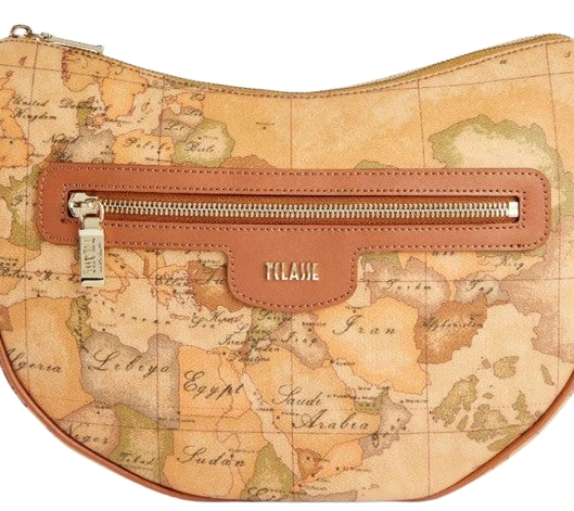 Alviero Martini 1a Classe Tracolla Mezzaluna Geo Classic C E055 6000 COL 0010 Natural